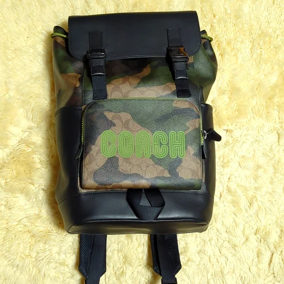 Coach Large Track  Backpack NWT Coach Track Backpack In Colorblock Signature Canvas With  main image 2